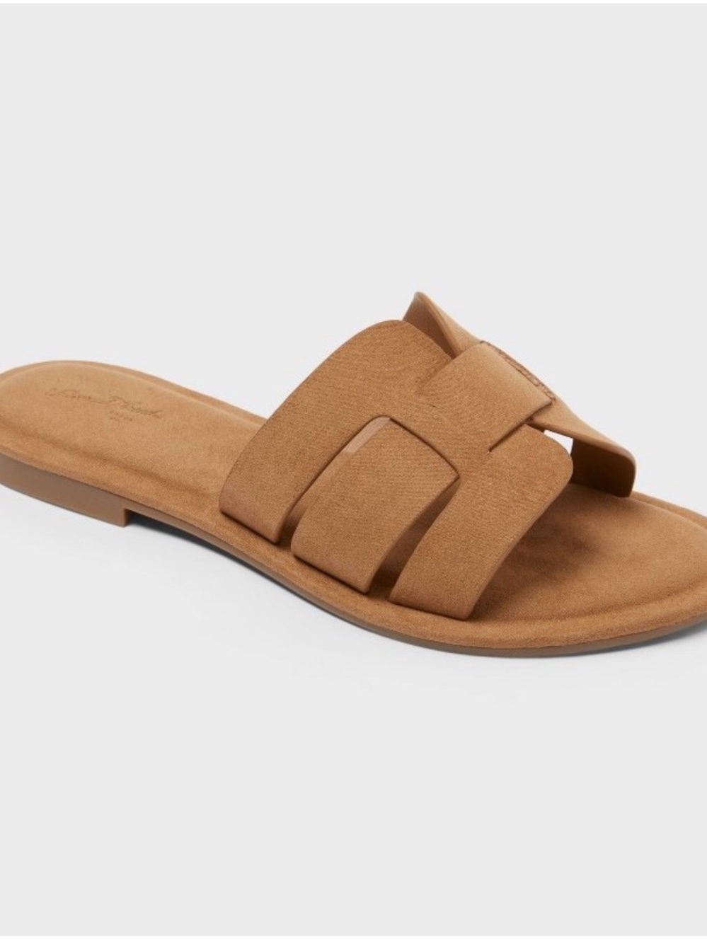 Universal Thread Tan Slide Sandal with Interwoven Strap